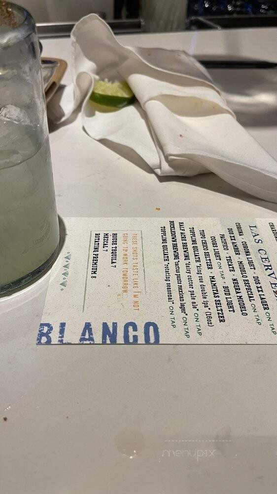 Blanco Cocina Cantina - Oak Brook, IL menu_pic