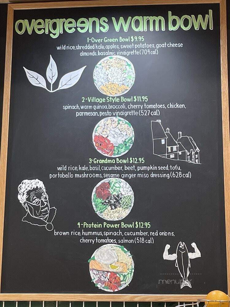 Overgreens Salad + Juice - Brooklyn, NY menu_pic