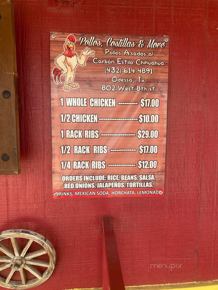 Pillos Costillas & More - Odessa, TX menu_pic