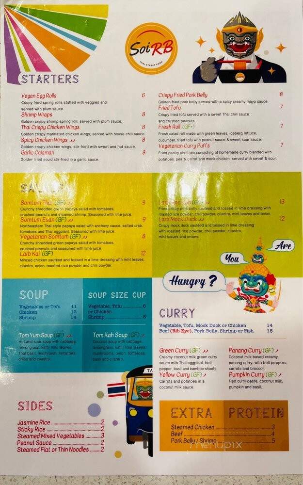 Soi RB - San Diego, CA menu_pic