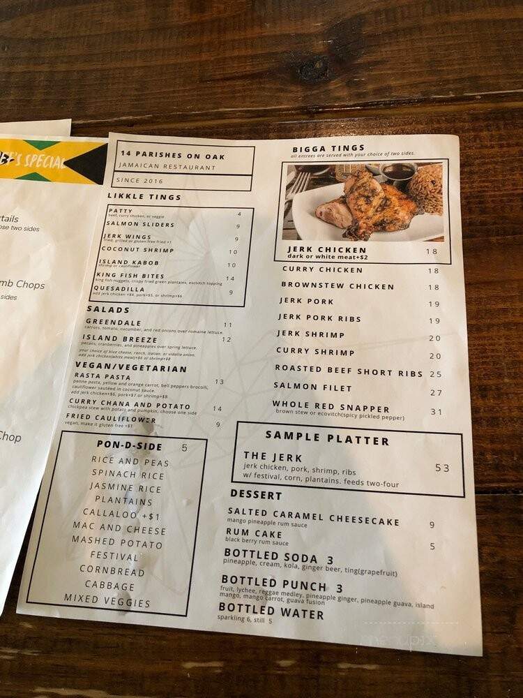 14 Parishes on Oak - New Orleans, LA menu_pic
