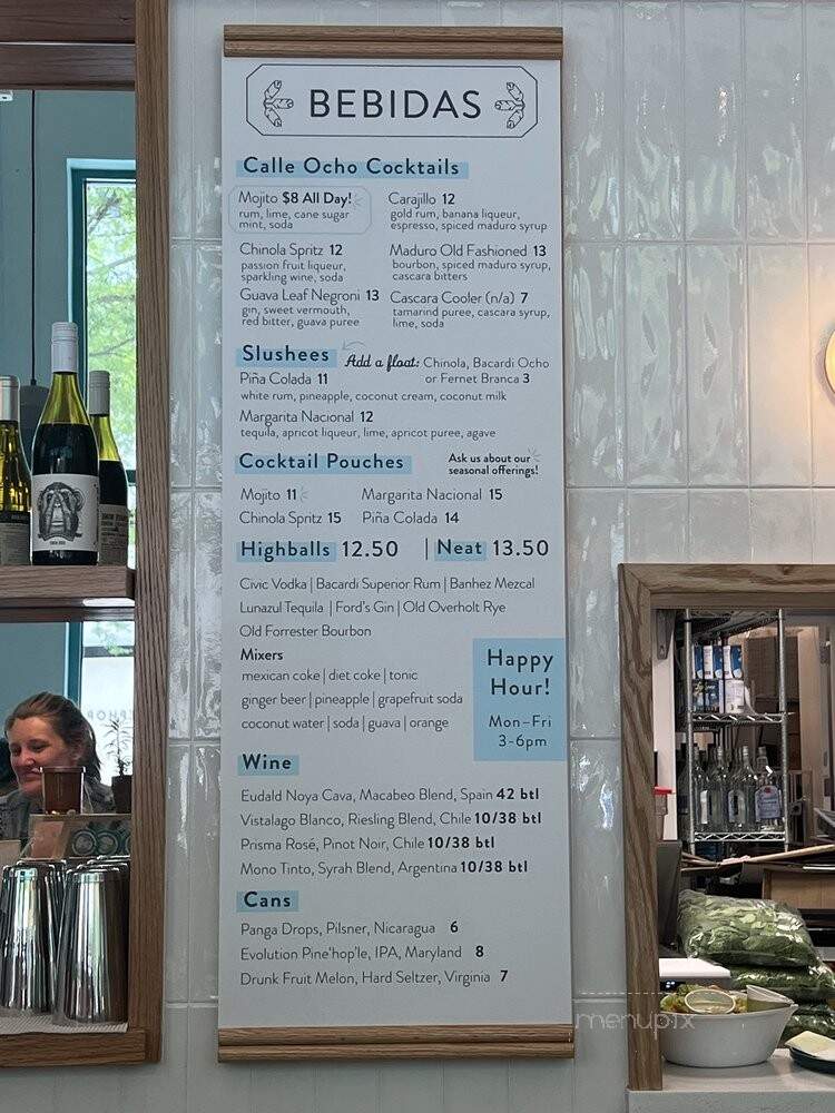 Colada Shop - Fairfax, VA menu_pic
