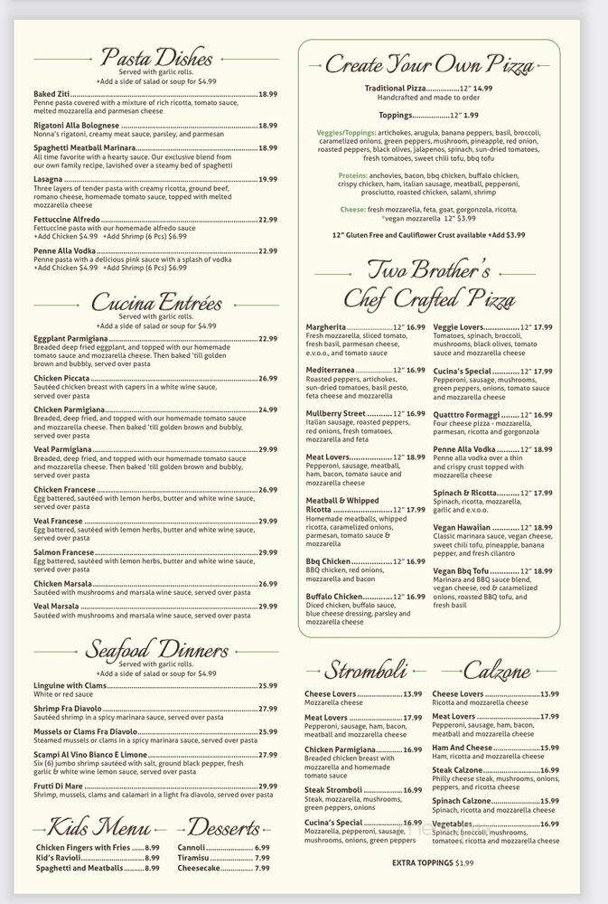 Cucina Italiana Dania Beach - Dania Beach, FL menu_pic