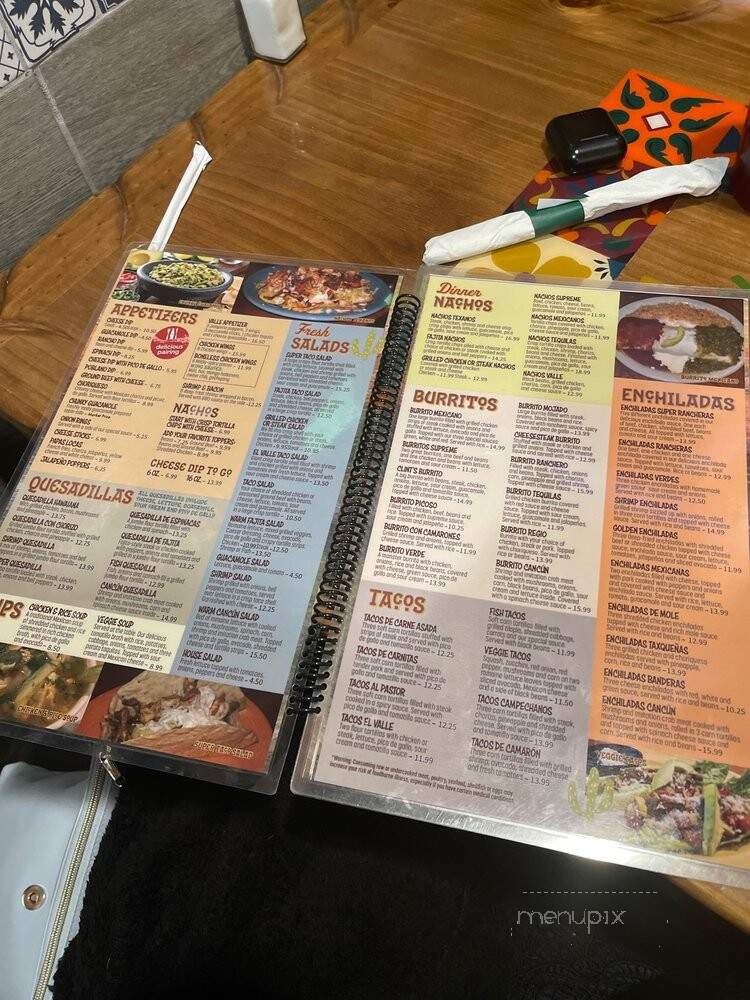 Valle Escondido - Union, KY menu_pic