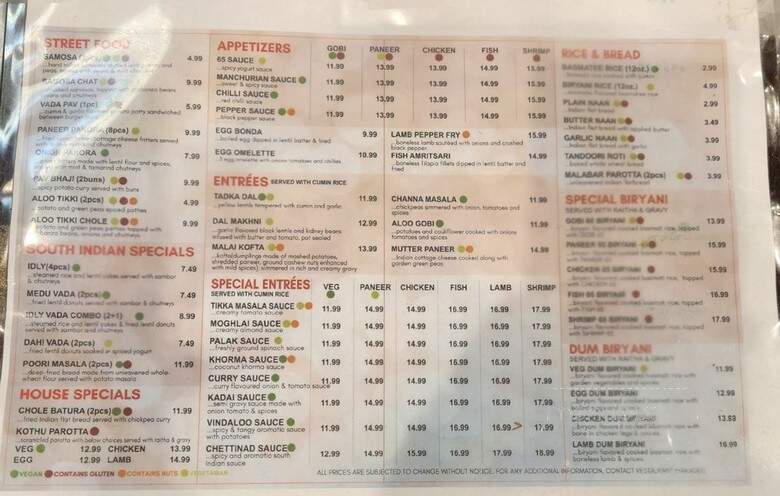 Basmatee Indian Grub - Livonia, MI menu_pic