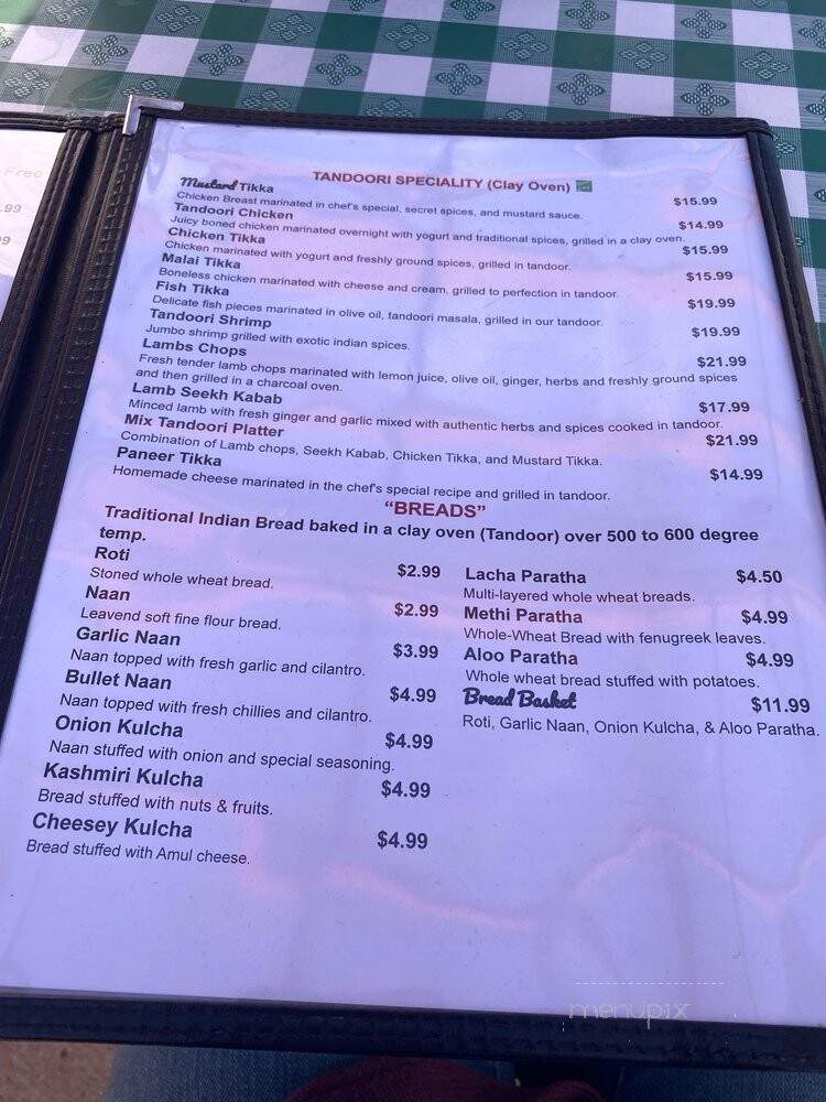 Saheb Indian Bistro - Midlothian, VA menu_pic