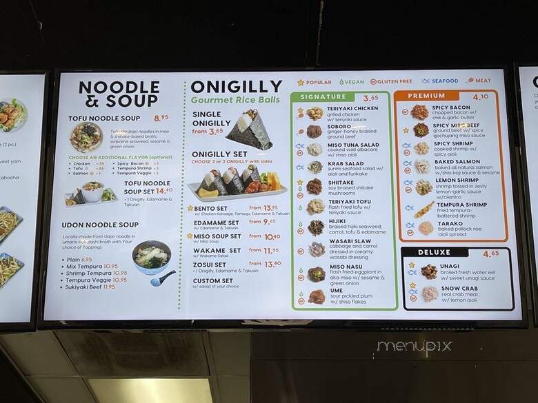 Onigilly - San Mateo, CA menu_pic