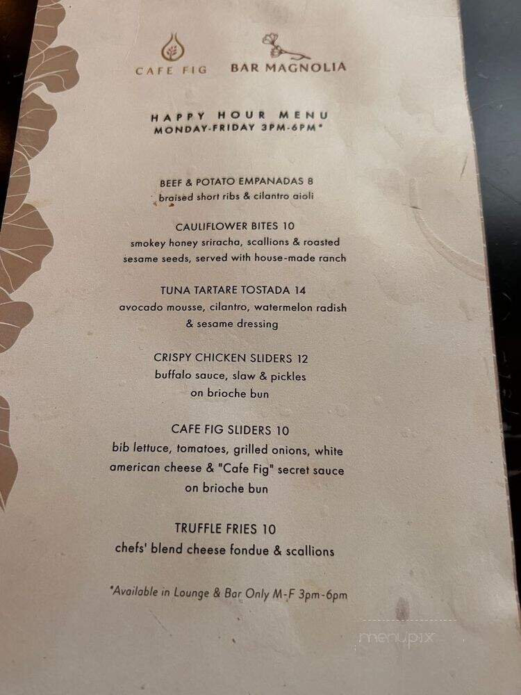 Cafe Fig - Los Angeles, CA menu_pic