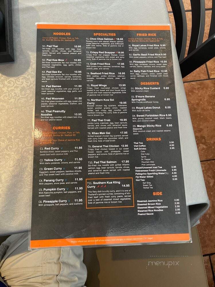 Royal Lakes Asian Fusion - Jacksonville, FL menu_pic