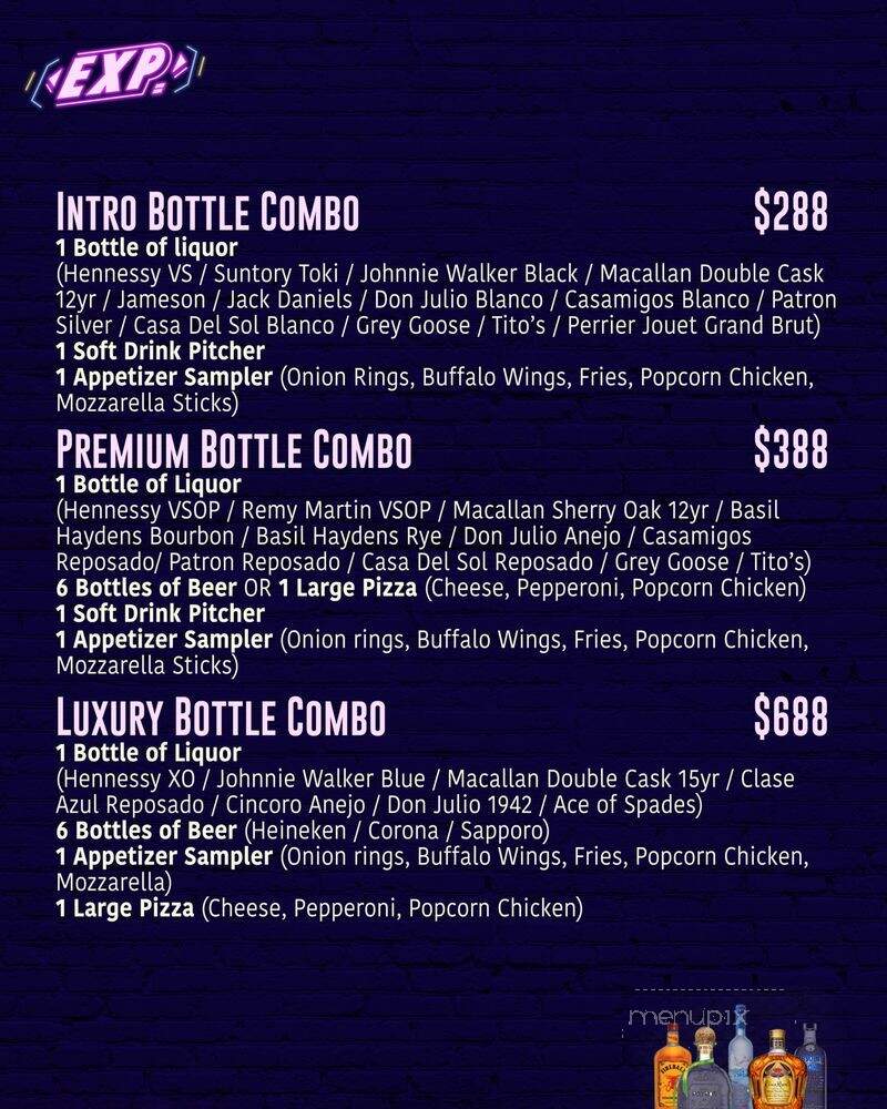 EXP Barcadia - Arcadia, CA menu_pic