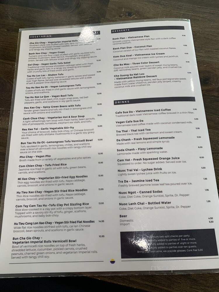 Sunflower Vietnamese Cuisine - Austin, TX menu_pic