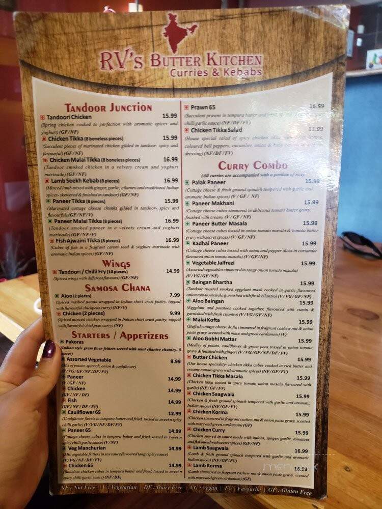 RV's Butter Kitchen - Vancouver, BC menu_pic