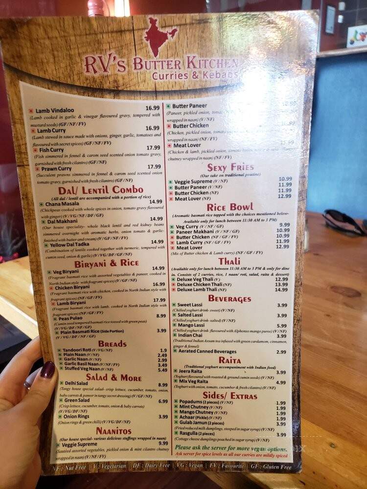 RV's Butter Kitchen - Vancouver, BC menu_pic