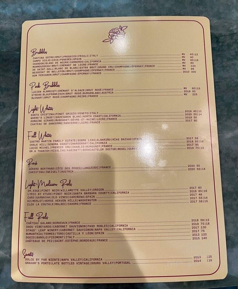 Marigold - Las Vegas, NV menu_pic
