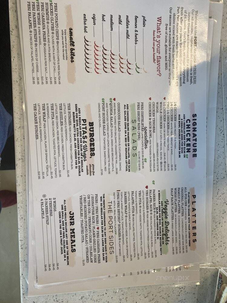 The Port of Peri Peri - East Rutherford, NJ menu_pic
