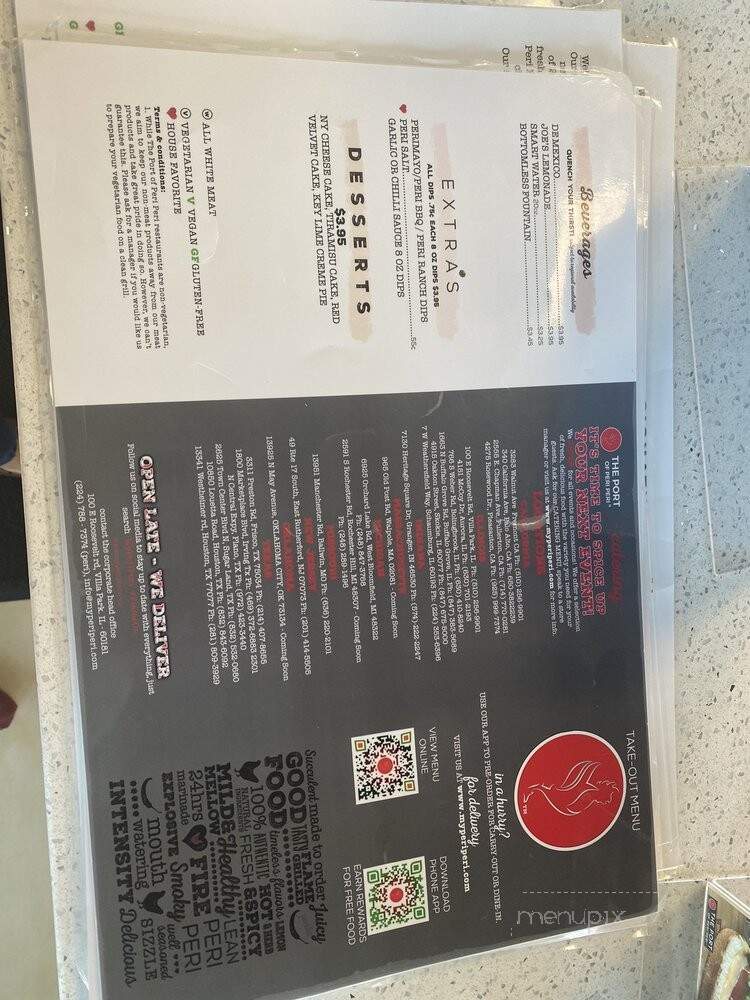 The Port of Peri Peri - East Rutherford, NJ menu_pic