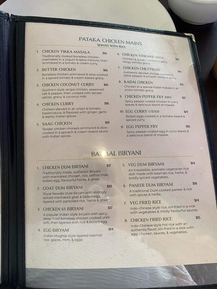 Naturally Desi Cafe - San Diego, CA menu_pic