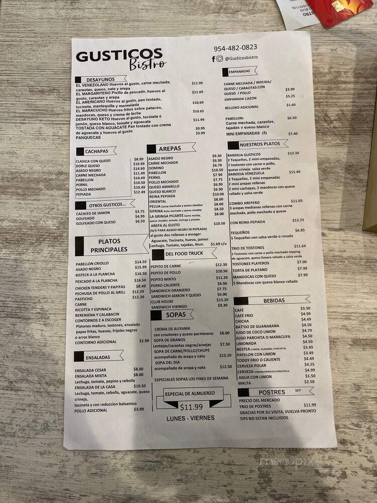 Gusticos - Deerfield Beach, FL menu_pic