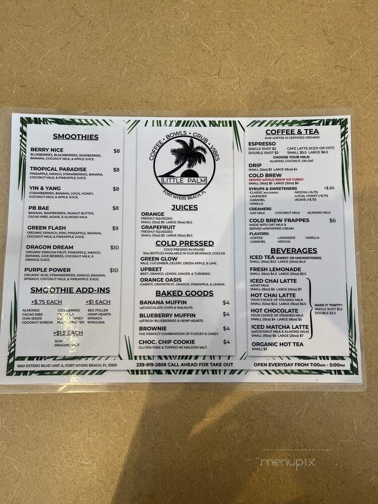 Little Palm - Fort Myers Beach, FL menu_pic