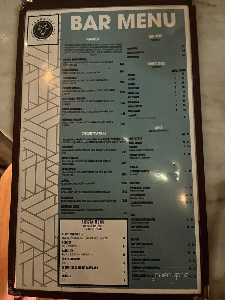 Sonoritas - Los Angeles, CA menu_pic