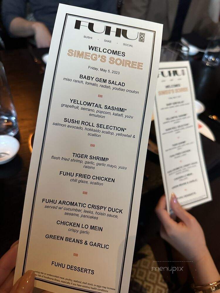 Fuhu - Las Vegas, NV menu_pic