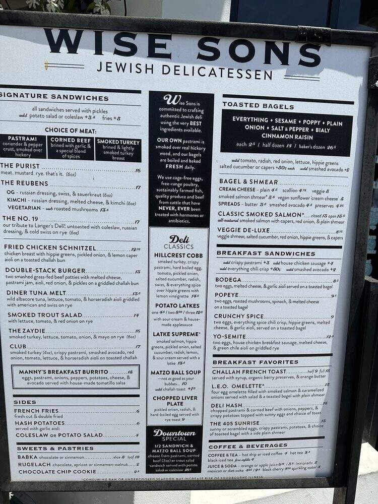 Wise Sons Jewish Delicatessen - Culver City, CA