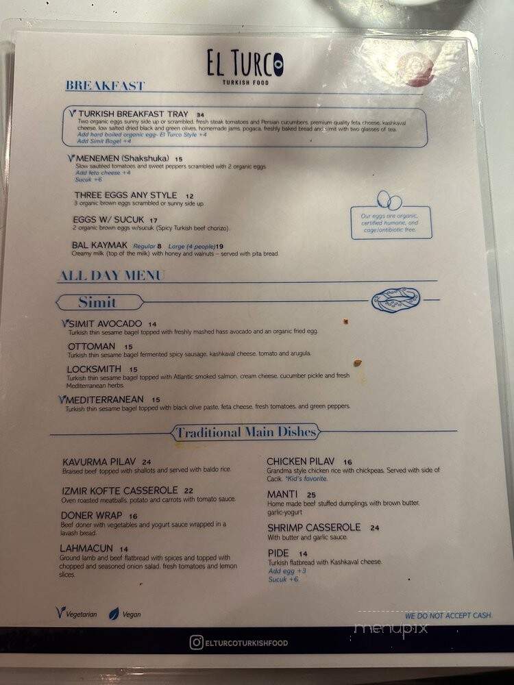 El Turco Turkish Food - Miami, FL menu_pic