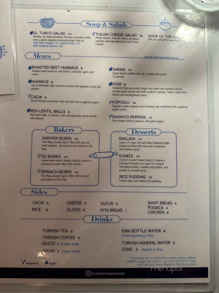 El Turco Turkish Food - Miami, FL menu_pic