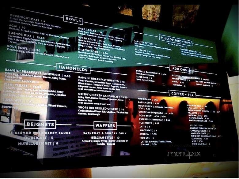 Hilltop Coffee + Kitchen - Los Angeles, CA menu_pic