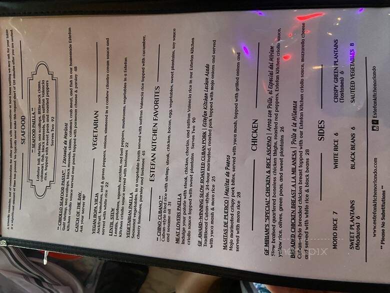Estefan Kitchen Orlando - Kissimmee, FL menu_pic