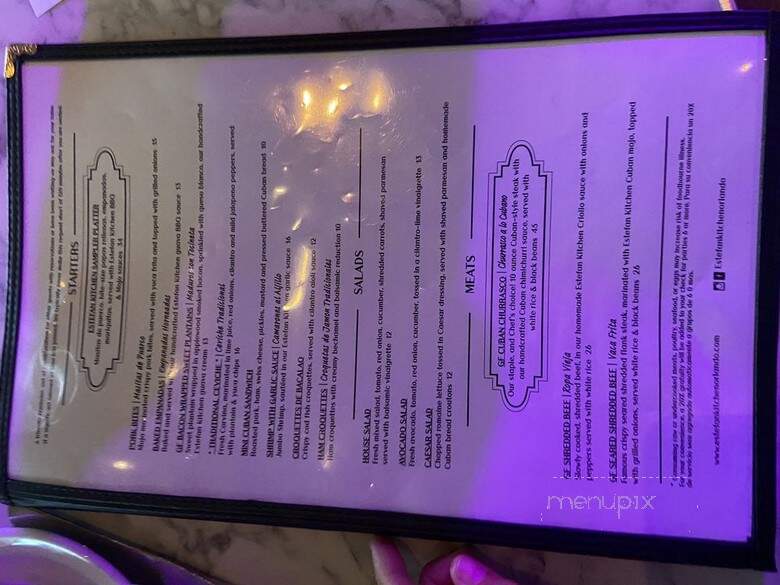 Estefan Kitchen Orlando - Kissimmee, FL menu_pic