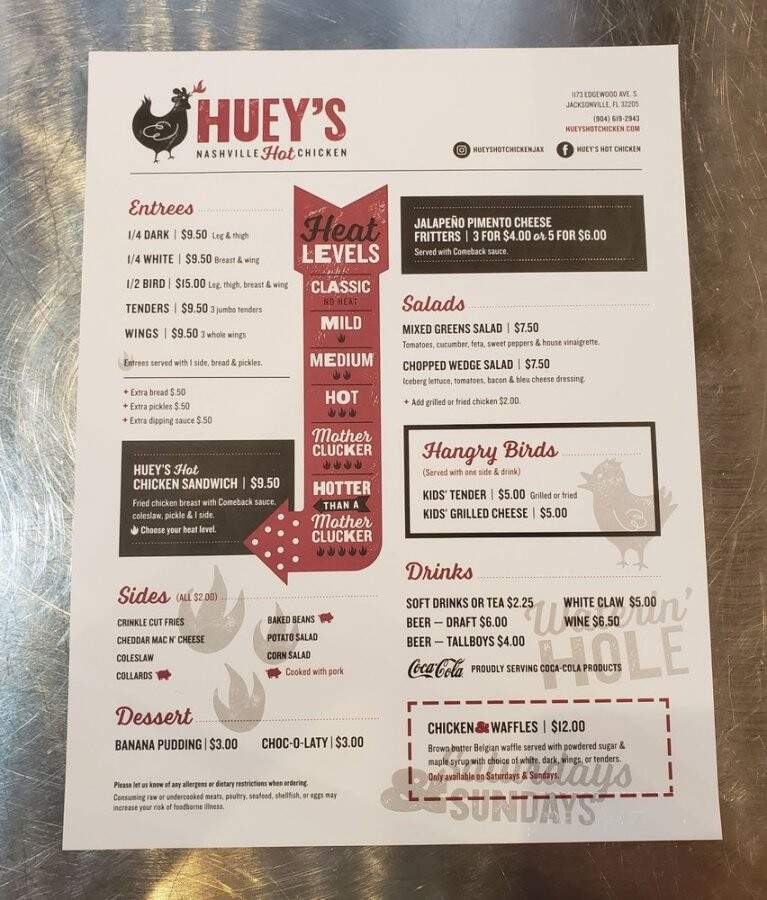 Bold Birds - Jacksonville, FL menu_pic