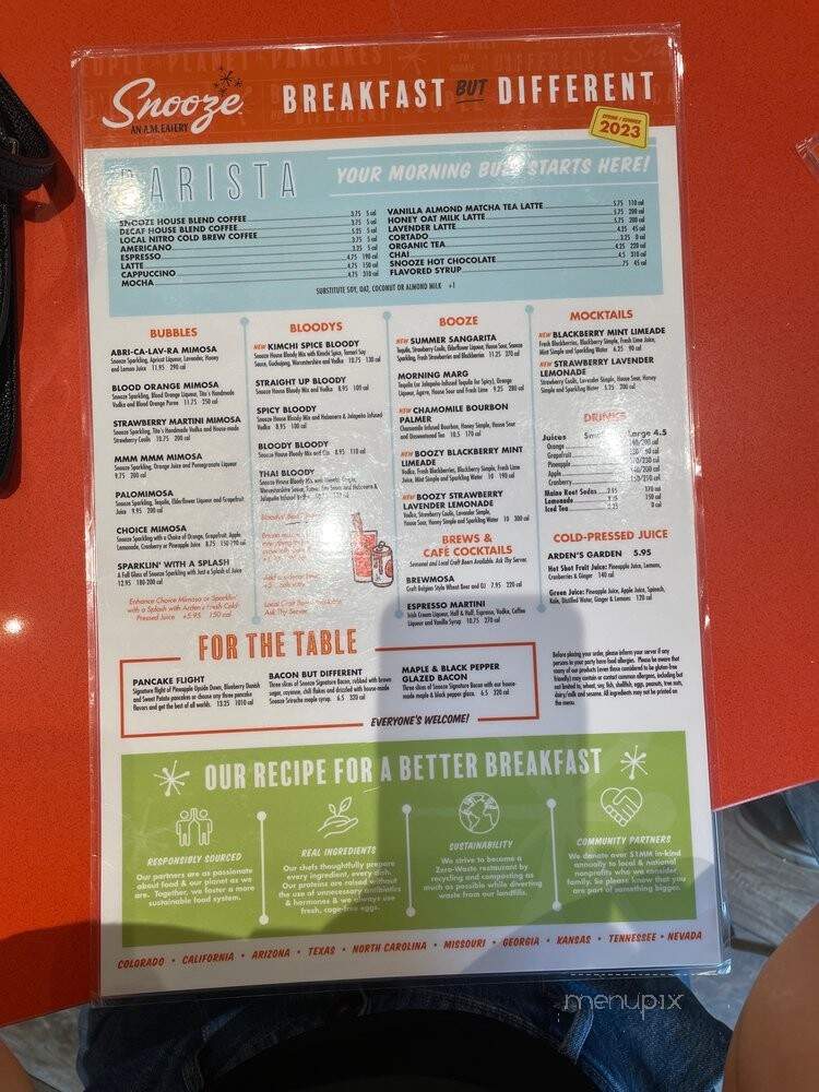 Snooze Eatery - Charlotte, NC menu_pic