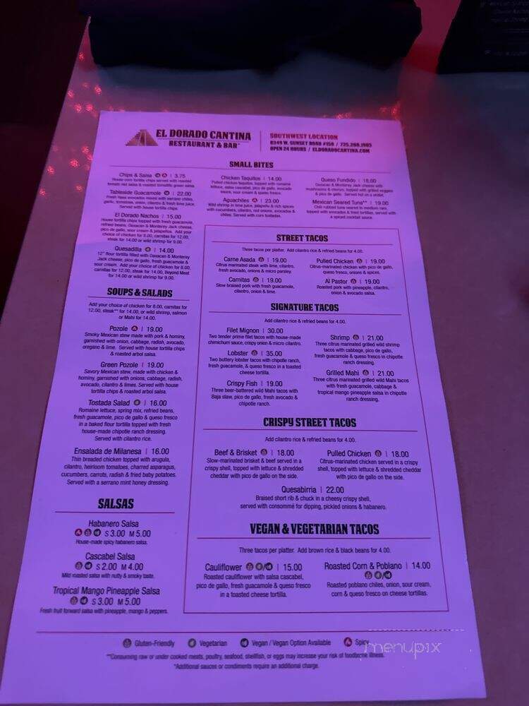 El Dorado Cantina - Las Vegas, NV menu_pic
