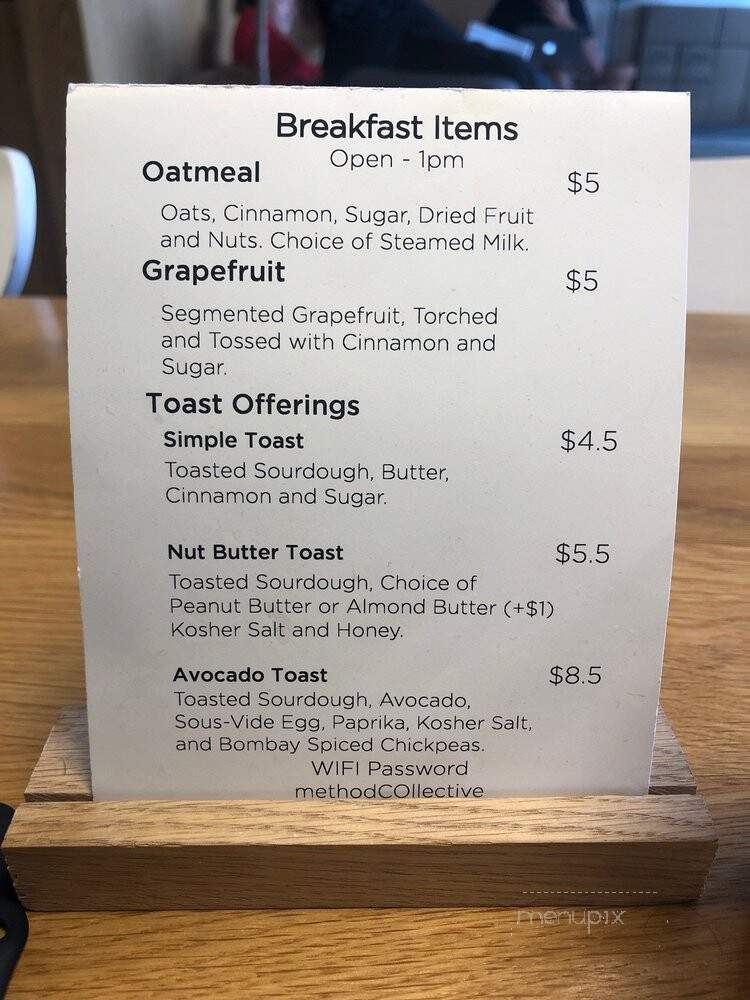 Method Roasters - Denver, CO menu_pic