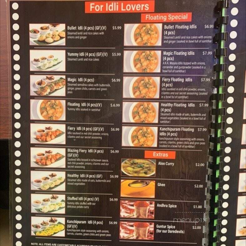 Flying Idlis - Houston, TX menu_pic