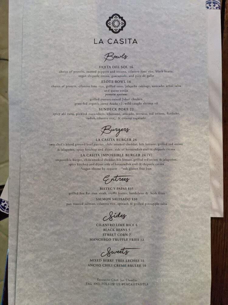 La Casita - Los Angeles, CA menu_pic