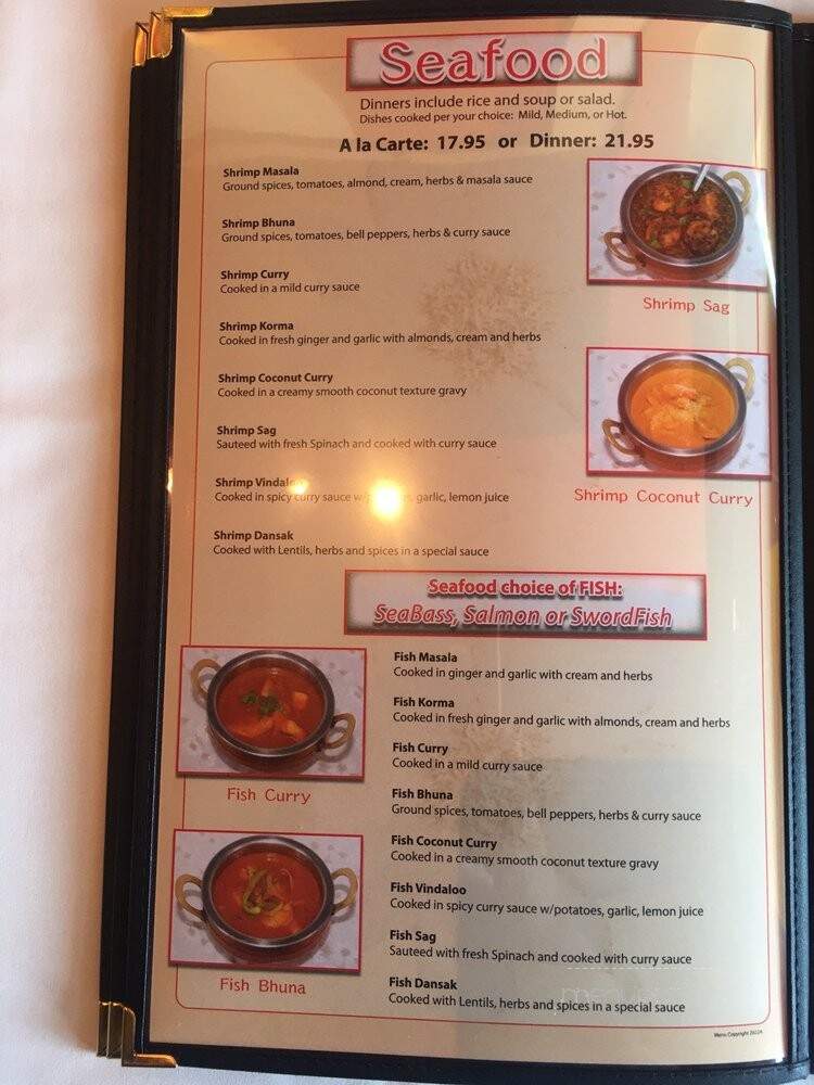Cinnamon Indian Cuisine - Los Angeles, CA menu_pic