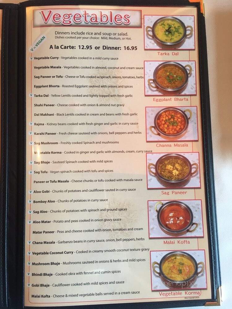 Cinnamon Indian Cuisine - Los Angeles, CA menu_pic