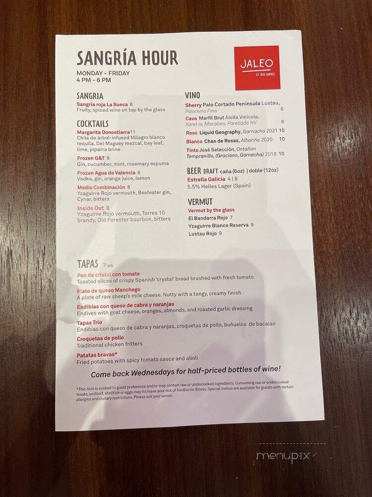Jaleo - Chicago, IL menu_pic