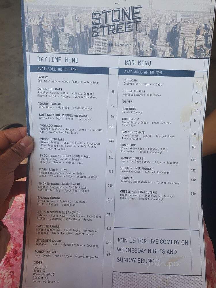 Stone Street LA - Los Angeles, CA menu_pic