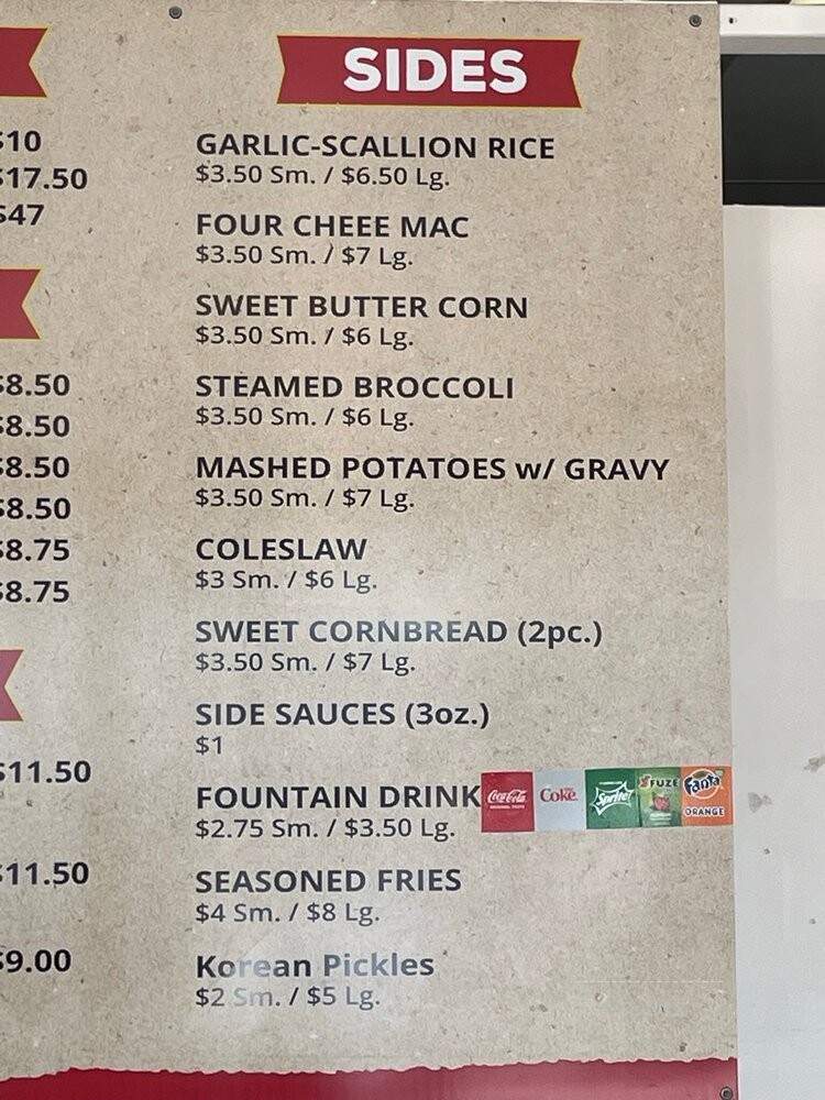 Pacific Fried Chicken Company - Fresno, CA menu_pic