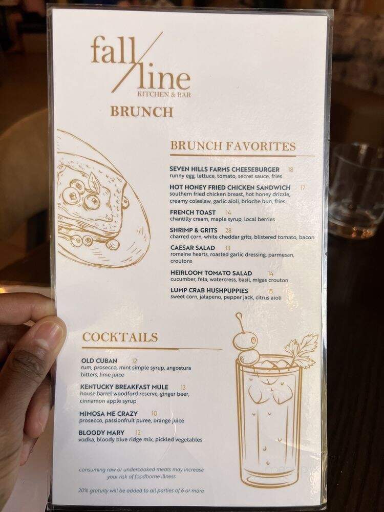 Fall Line Kitchen & Bar - Richmond, VA menu_pic