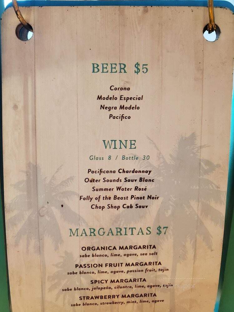 Tocaya - Long Beach, CA menu_pic