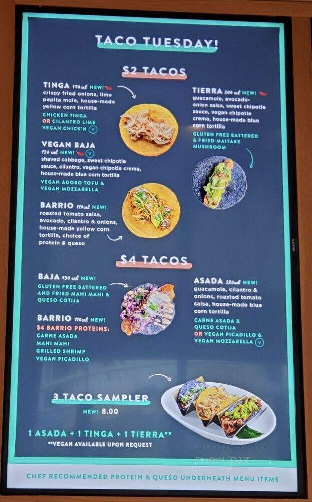 Tocaya - Long Beach, CA menu_pic