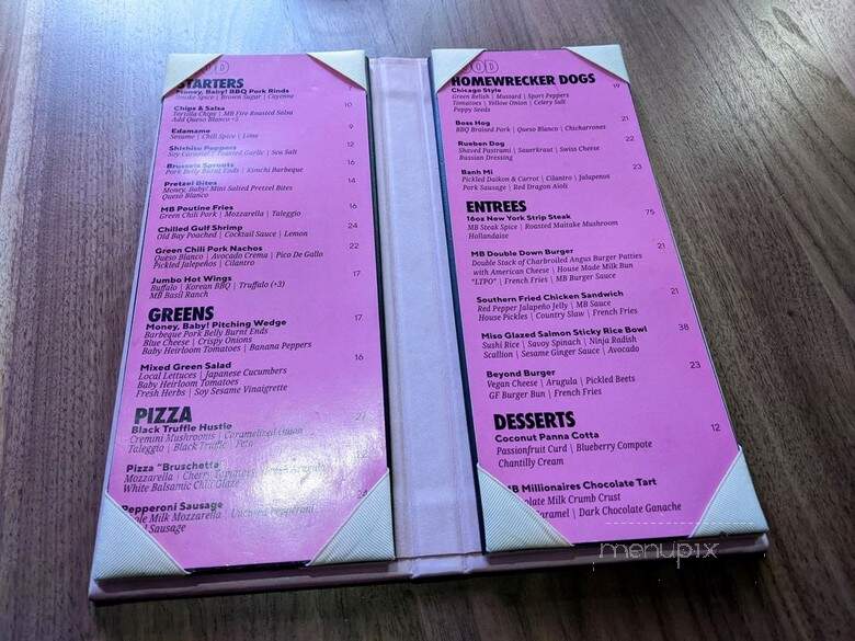 Money Baby - Las Vegas, NV menu_pic