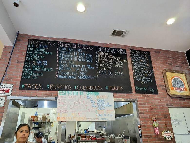 Zamora Bros - Los Angeles, CA menu_pic