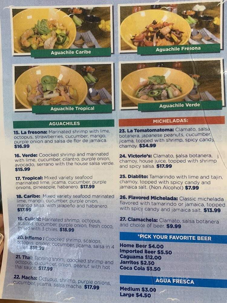 Mariscos Victorio - Pleasanton, CA menu_pic