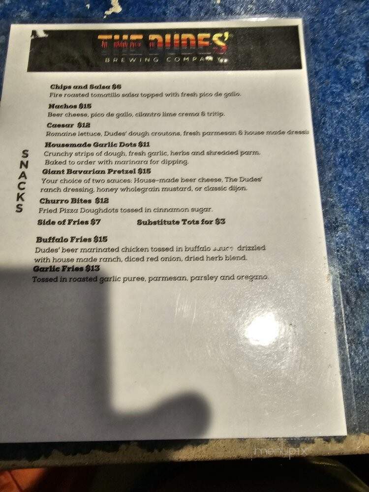 The Dudes' Brewing Company - Los Angeles, CA menu_pic