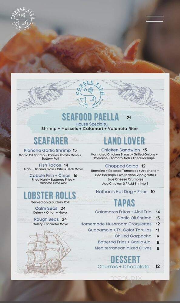 Cobble Fish - New York, NY menu_pic